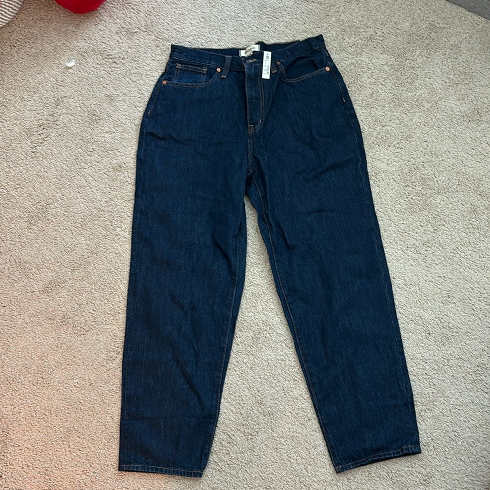 NWT Baggy Tapered Madewell Dark Wash Jeans